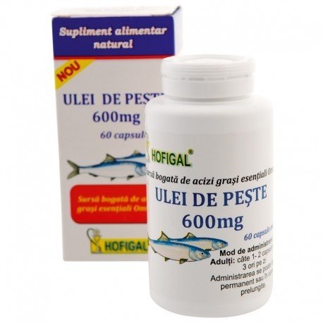 Ulei de peste 600mg cps moi Hofigal